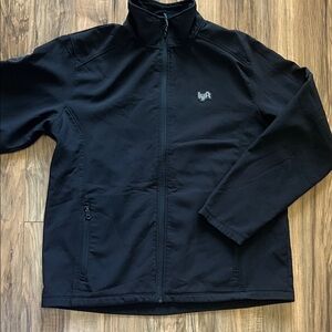 Lyft Black Women’s  Jacket Full Zipper 1K Drive Soft Shell Stretchy Sz XL